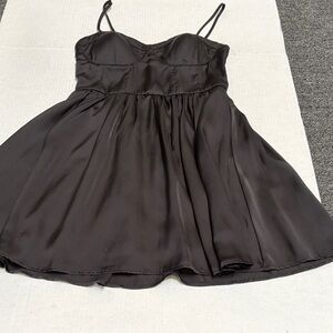 Trixxi Black Satin Dress